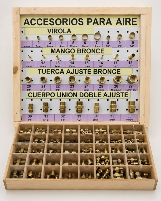 Unión Bronce con Virola Completo